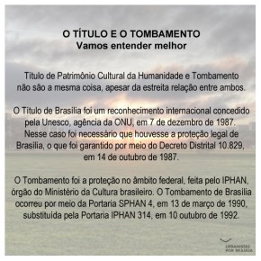 O TÍTULO DA UNESCO E O&nbsp;TOMBAMENTO